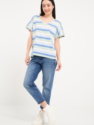 Lee Cooper - Tricou dama cu maneca scurta si dungi - Img 6