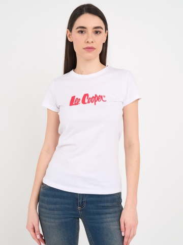 Lee Cooper - Tricou dama cu maneca scurta si logo - Img 4