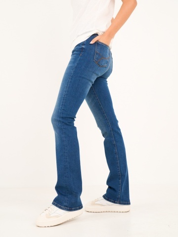 Timeout - Blugi dama bootcut cu aspect decolorat - Img 9