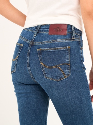 Timeout - Blugi dama bootcut de culoare uniforma - Img 2