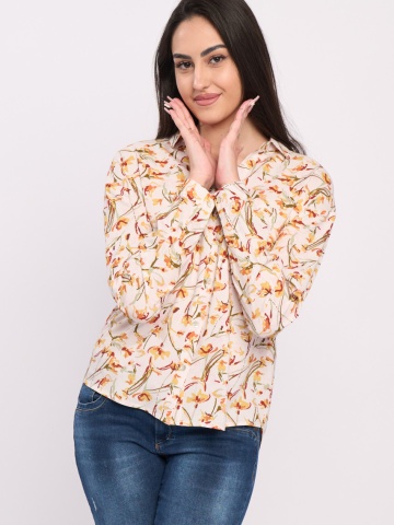 Timeout - Camasa dama maneca lunga cu model floral