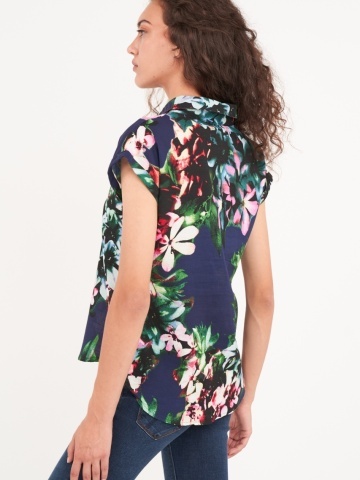 Timeout - Camasa dama maneca scurta cu imprimeu floral - Img 3