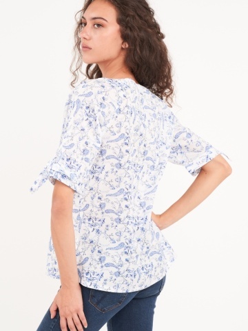 Timeout - Camasa dama maneca scurta cu imprimeu floral - Img 4