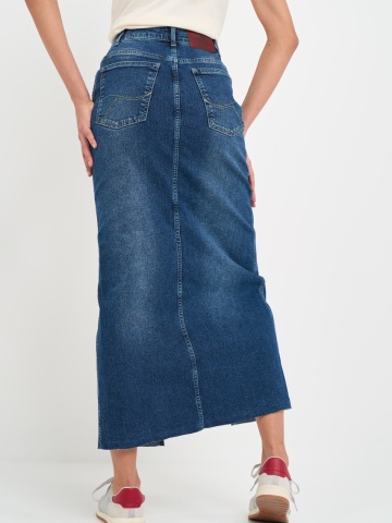 Timeout - Fusta dama lunga din denim cu buzunare - Img 4