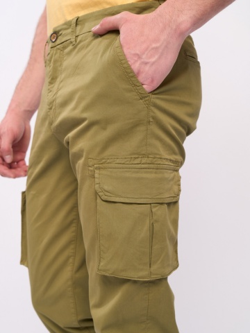 Timeout - Pantaloni cargo barbati de culoare uniforma - Img 6