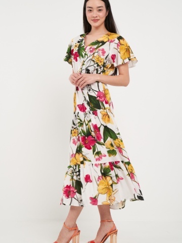 Timeout - Rochie dama cu imprimeu floral - Img 3