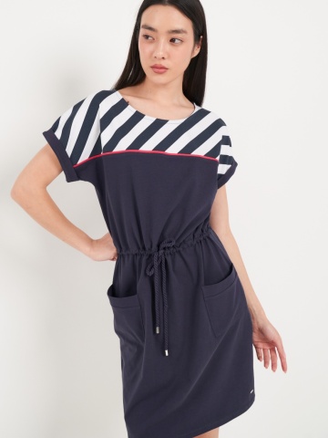 Timeout - Rochie dama de culoare uniforma cu detalii - Img 4