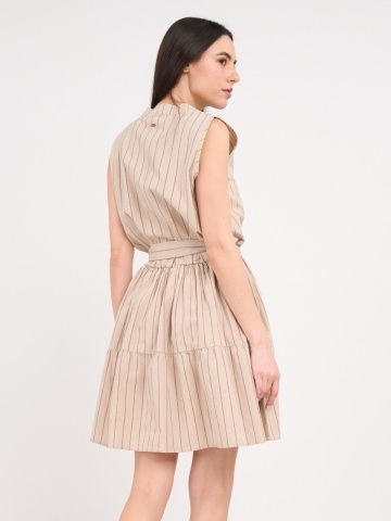 Timeout - Rochie dama de culoare uniforma cu dungi - Img 2