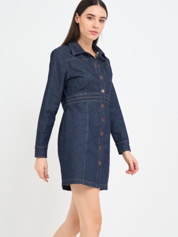 Timeout - Rochie dama din denim cu maneca lunga - Img 8