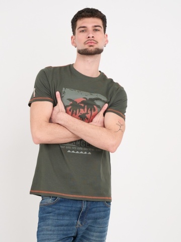 Timeout - Tricou barbat cu maneca scurta si imprimeu grafic - Img 5