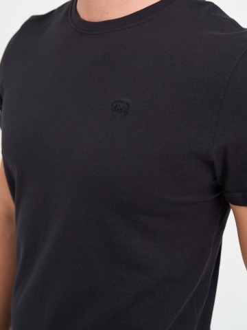 Timeout - Tricou barbat maneca scurta de culoare uniforma cu logo aplicat - Img 3