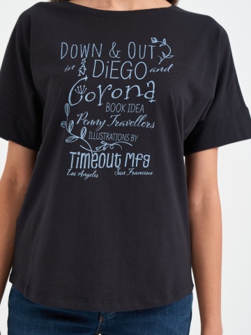 Timeout - Tricou dama cu imprimeu texturat - Img 2