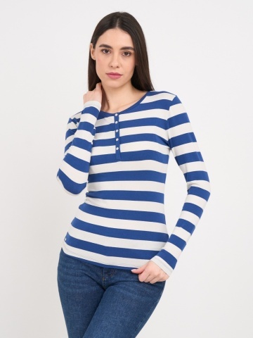 Timeout - Tricou dama cu maneca lunga si dungi