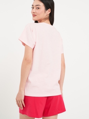 Timeout - Tricou dama cu maneca scurta de culoare uniforma - Img 2