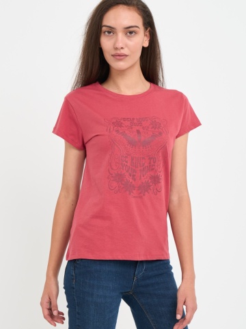Timeout - Tricou dama cu maneca scurta si imprimeu grafic text