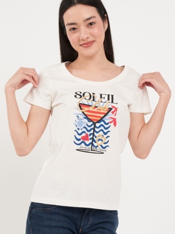 Timeout - Tricou dama cu maneca scurta si imprimeu grafic - Img 5