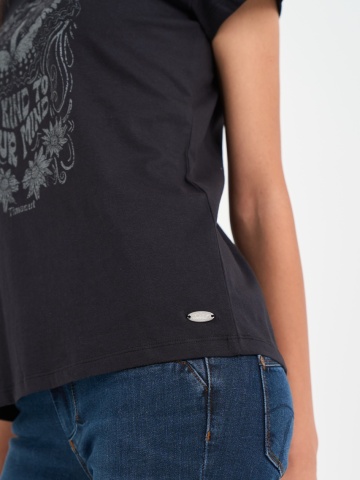 Timeout - Tricou dama maneca scurta cu detalii grafice - Img 2