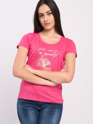 Timeout - Tricou dama maneca scurta cu mesaj imprimat
