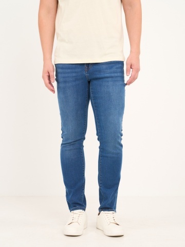 Kenvelo - Blugi barbat slim cu aspect usor decolorat