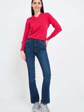 Kenvelo - Blugi dama bootcut cu aspect usor decolorat - Img 9