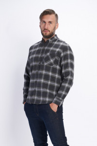 Kenvelo - Camasa barbat regular cu maneca lunga si model cu carouri