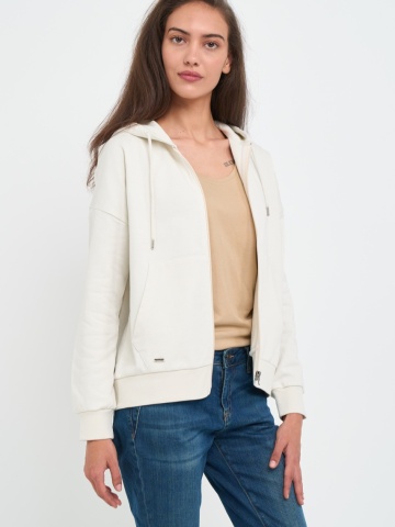 Kenvelo - Hanorac dama de culoare uniforma cu gluga - Img 6