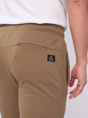 Kenvelo - Pantaloni sport barbat de culoare uniforma cu logo aplicat - Img 4