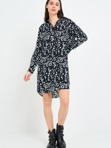 Kenvelo - Rochie dama tip camasa cu model - Img 4