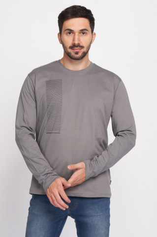 Kenvelo - Tricou barbat cu maneca lunga cu imprimeu