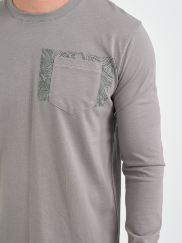 Kenvelo - Tricou barbat cu maneca lunga si buzunar - Img 4