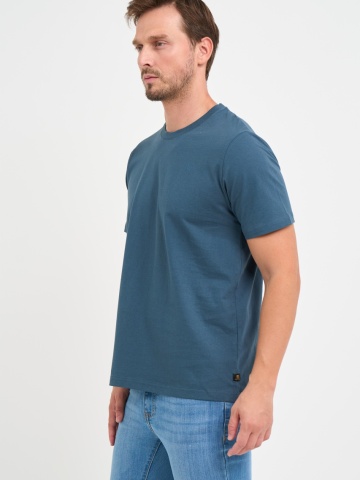Kenvelo - Tricou barbat cu maneca scurta de culoare uniforma si logo aplicat - Img 6