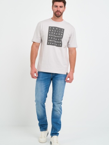 Kenvelo - Tricou barbat cu maneca scurta si imprimeu text grafic - Img 7