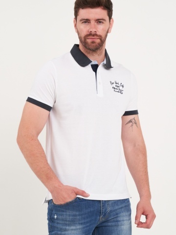 Kenvelo - Tricou barbat polo cu detalii logo - Img 3