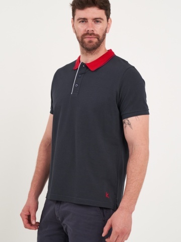 Kenvelo - Tricou barbat polo de culoare uniforma - Img 5