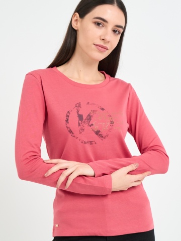 Kenvelo - Tricou dama cu maneca lunga si imprimeu logo - Img 4