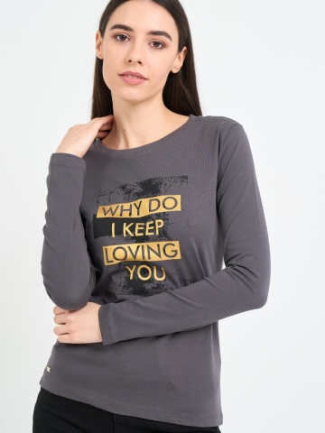 Kenvelo - Tricou dama cu maneca lunga si imprimeu - Img 4
