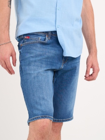 Lee Cooper - Bermude barbat din denim cu aspect usor decolorat - Img 2