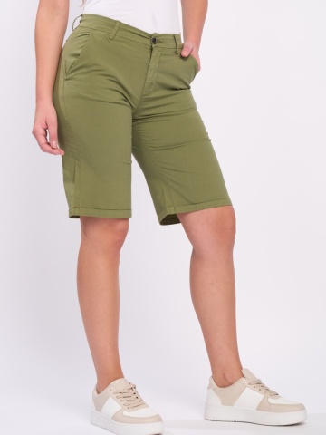Lee Cooper - Bermude dama de culoare uniforma cu buzunare oblice
