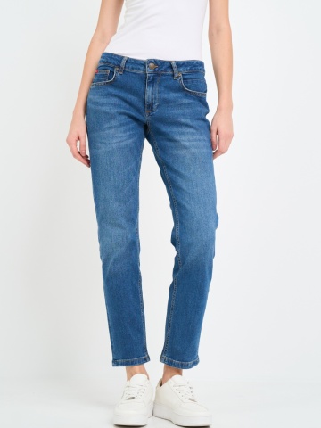 Lee Cooper - Blugi dama boyfriend cu aspect decolorat