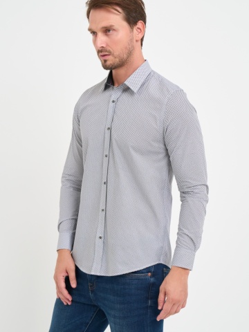 Lee Cooper - Camasa barbat slim cu maneca lunga si model - Img 6