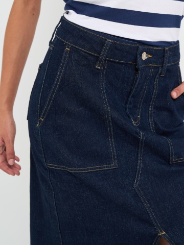 Lee Cooper - Fusta dama din denim cu buzunare aplicate - Img 4