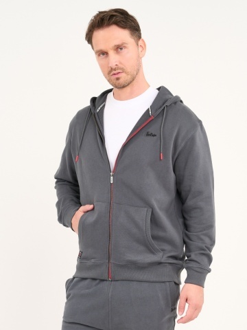 Lee Cooper - Hanorac barbat cu fermoar si detalii logo - Img 4