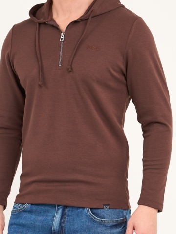Lee Cooper - Hanorac barbat cu gluga de culoare uniforma - Img 2