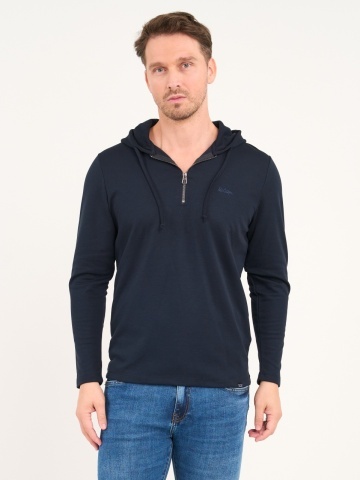 Lee Cooper - Hanorac barbat cu gluga de culoare uniforma
