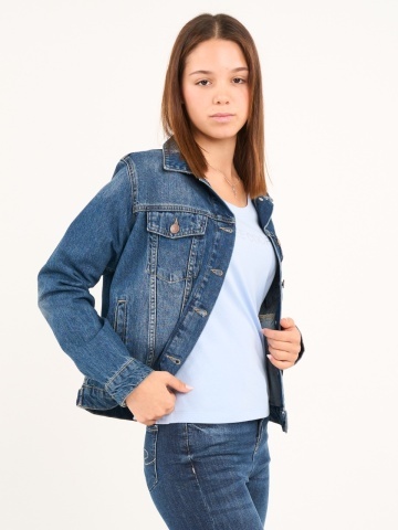 Lee Cooper - Jacheta dama denim cu buzunare si aspect decolorat - Img 6