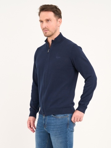 Lee Cooper - Pulover barbat cu fermoar de culoare uniforma - Img 2