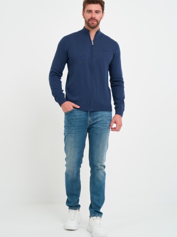 Lee Cooper - Pulover barbat de culoare uniforma cu fermoar - Img 7