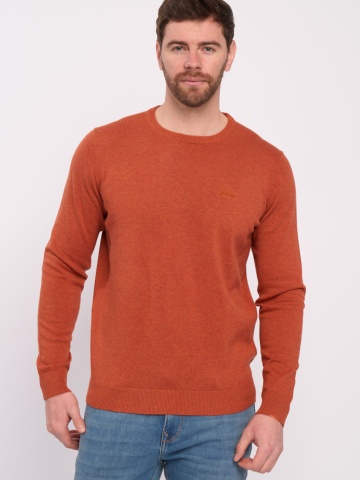 Lee Cooper - Pulover barbat maneca lunga cu logo de culoare uniforma