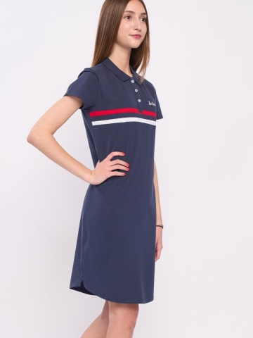 Lee Cooper - Rochie dama tip polo cu logo aplicat - Img 3