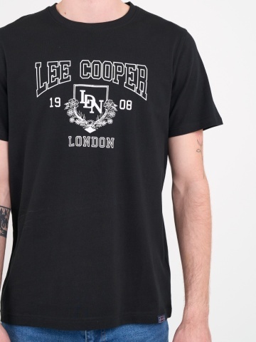 Lee Cooper - Tricou barbat de culoare uniforma cu imprimeu grafic - Img 3